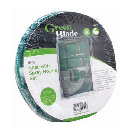 Green Blade - Hose with spray nozzle set - 15m