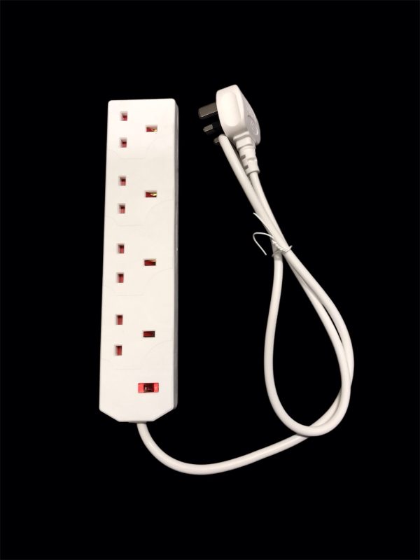 4 gang 1 metre extension lead - Image 1